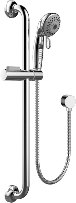 Evekare Chrome Effect 3-spray Pattern Shower Riser Rail Kit with 900mm Grab Bar
