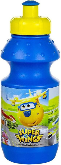 Super Wings Blue Bottle with Yellow Lid