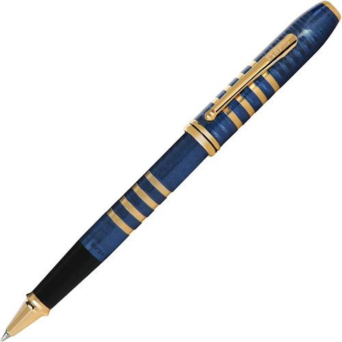 Cross Townsend 175th Anniversary Translucent Blue Rollerball Pen with Stand