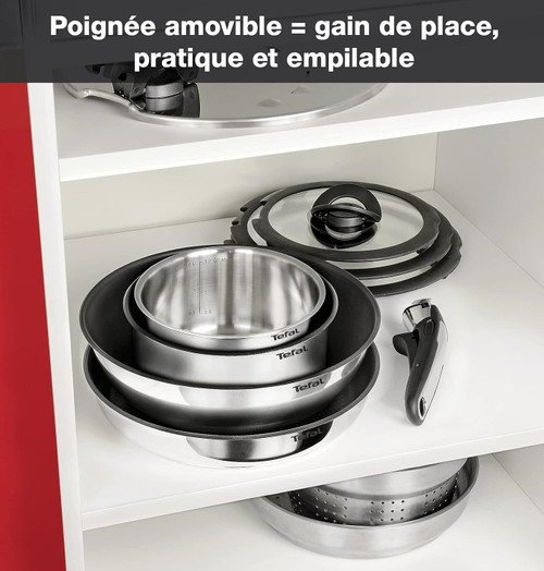 Tefal Ingenio Emotion Stainless Steel 22-Piece Induction Cookware Pan Set Tefal Ingenio Emotion Stainless Steel 22-Piece Induction Cookware Pan Set