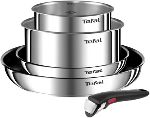 Tefal Ingenio Emotion Stainless Steel 5 Piece Pan Set with Handle
