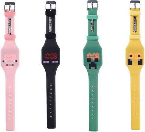 Minecraft Battery Silicone Digital Watch in 4 Styles