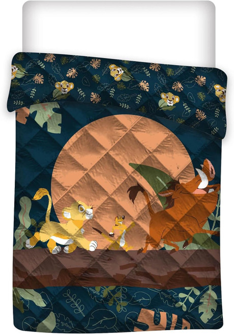 Lion King Hakuna Matata Heavy Quilted Blanket Cover 140 x 200cm