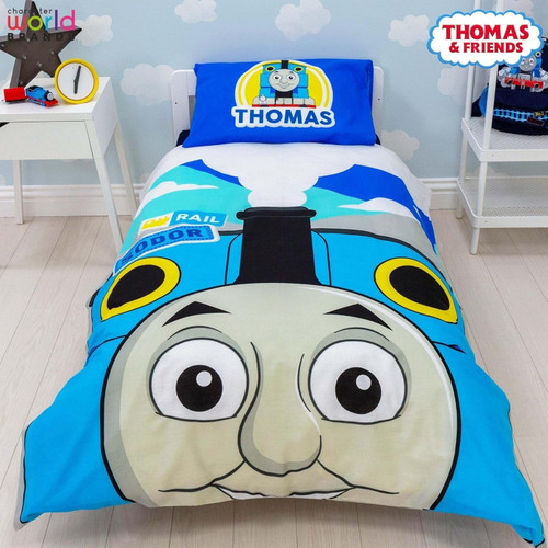 Thomas and Friends Junior Toddler Bed Reversible Duvet Cover and Pillow Case