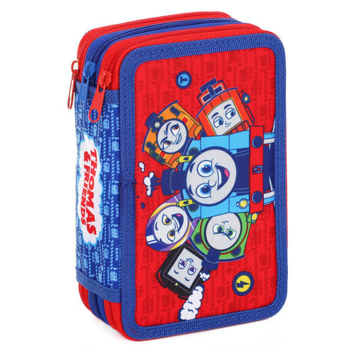 Thomas and Friends 45 Piece Triple Compartment Triple Zip Filled Pencil Case