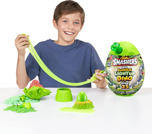 Smashers Mega Jurassic Light-Up Dino Egg Spinosaurus, Surprises Inside!