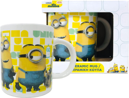 Minions Medium Size Bright Colours Ceramic Mug in a Box