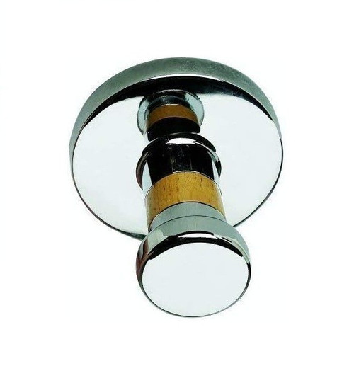 Croydex The Cheriton Beech and Chrome Collection Single Robe Hook