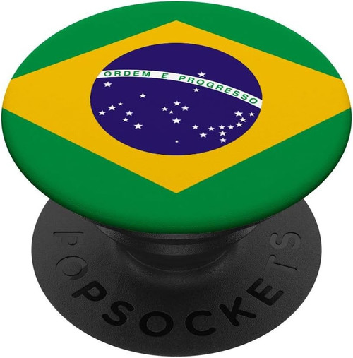 PopSockets PopGrip Premium Flag of Brazil
