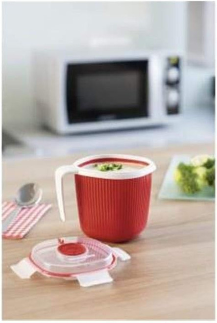 Xavax Microwave Pot with Lid Red Fast and Convenient Cooking in the Microwave Xavax Microwave Pot with Lid Red Fast and Convenient Cooking in the Microwave