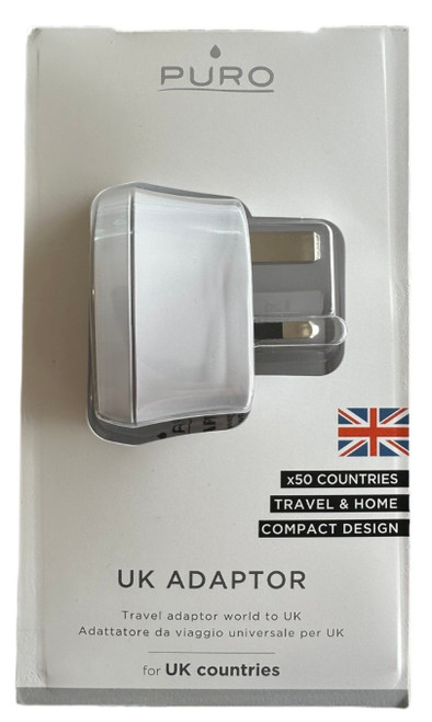 Puro UK Adapter Universal Plug Adapter for 50 Countries to UK 3 Pin Plug (CE)