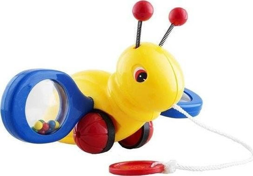 Busy Bee Pull Along Bee with Moving Wings with Rattles and Chirping Sound