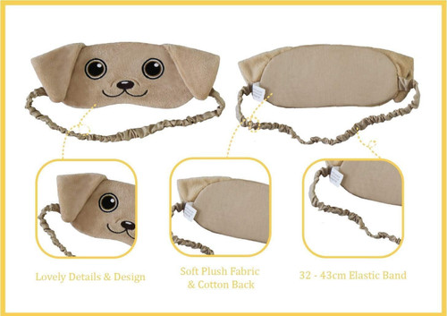 Cute Plush Dog Sleep Eyemask Golden Labrador Retriever