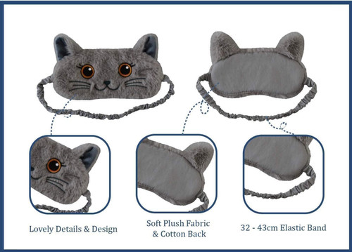 Cute Plush Cat Sleep Eyemask British Short Hair Cat