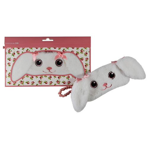 Cute Plush Bunny Sleep Eyemask White Bunny Rabbit Snowdrop