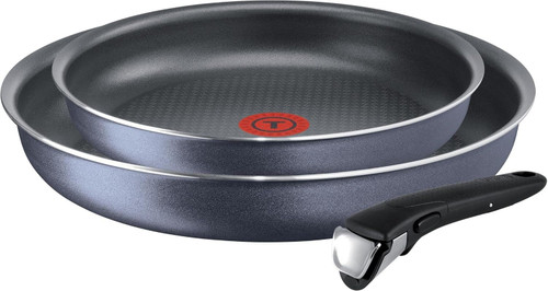 Tefal Ingenio Elegance Grey 22cm and 28cm Frypans with Handle Non Induction