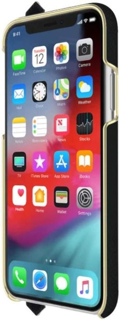 Kate Spade New York Wrap Strap Case for iPhone Xs Max Black Saffiano/Gold