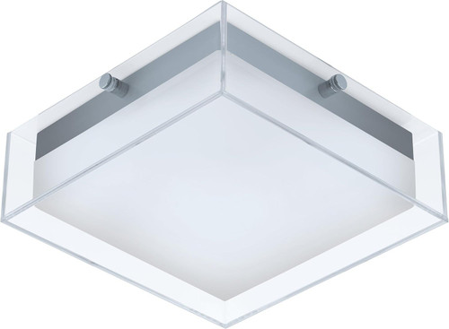 EGLO  Outdoor Square Modern Light, Integrated Bulb, Silver 94874