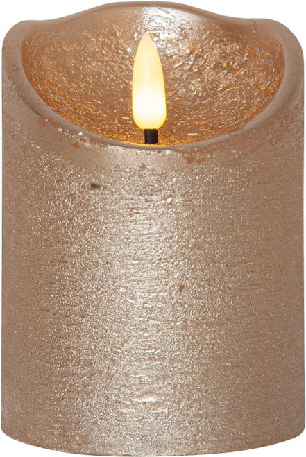 Eglo 10cm (4")  Gold LED Battery Operated Flicker Effect Candle