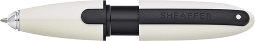 Sheaffer Ion Rollerball Pen Black Ink with Ring Attachment White Sheaffer Ion Rollerball Pen Black Ink with Ring Attachment White