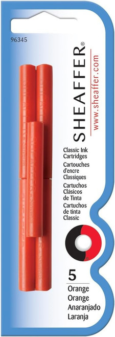Sheaffer 96345 Skrip Classic Ink Cartridge for Fountain Pen - Orange (Pack of 5) Sheaffer 96345 Skrip Classic Ink Cartridge for Fountain Pen - Orange (Pack of 5)