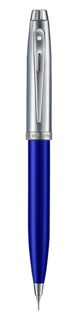 Sheaffer 100 Blue & Brushed Chrome 0.7 mm Mechanical Pencil With Chrome Trim Sheaffer 100 Blue & Brushed Chrome 0.7 mm Mechanical Pencil With Chrome Trim