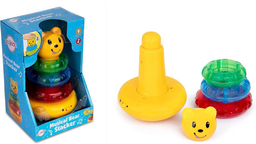 Musical Bear Ring Stacker, Stacking Rings Toy with Lights and Sounds for Toddler Musical Bear Ring Stacker, Stacking Rings Toy with Lights and Sounds for Toddler