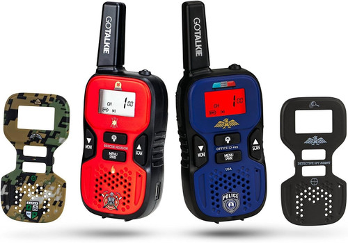 Walkie Talkie-Long Range up to 3.5 Miles (5.6km) 4 Interchangeable Face Plates Walkie Talkie-Long Range up to 3.5 Miles (5.6km) 4 Interchangeable Face Plates