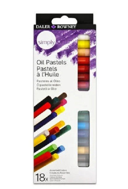 Daler Rowney Pack of 18 Oil Pastels Standard Colours Daler Rowney Pack of 18 Oil Pastels Standard Colours