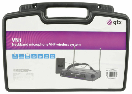 QTX VN1 Neckband Headset Microphone 173.8Mhz VHF Wireless System QTX VN1 Neckband Headset Microphone 173.8Mhz VHF Wireless System