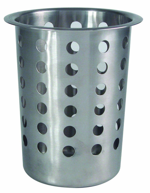 GenWare Cutlery Holder Silver Stainless Steel Bar Perforated Cutlery Cylinder GenWare Cutlery Holder Silver Stainless Steel Bar Perforated Cutlery Cylinder