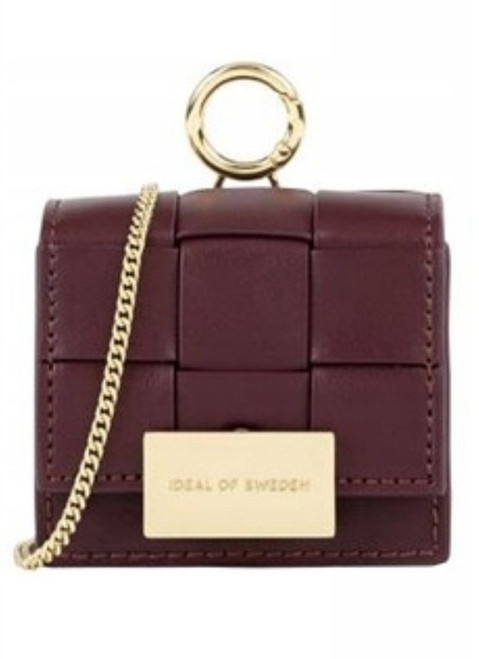 Ideal of Sweden Braided Burgundy Apple Earbud Bag (Generation 1, 2, and Pro)