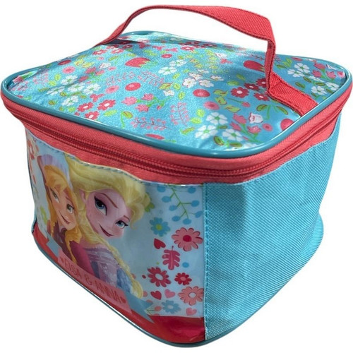 Disney Frozen Anna and Elsa Satin Topped Square Make-Up Accessory Bag