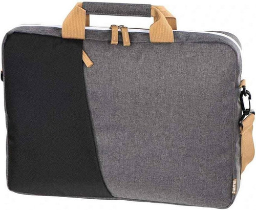 Hama Florence Laptop Bag to suit 13.3" Laptops Black and Grey with Beige Trim