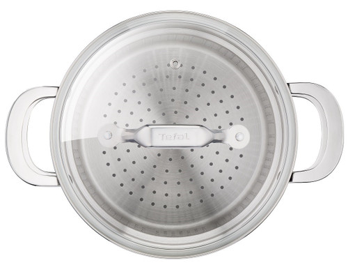 Tefal Ultimum 22cm Stainless Steel Induction Pasta Pot 5.9 litres with Glass Lid