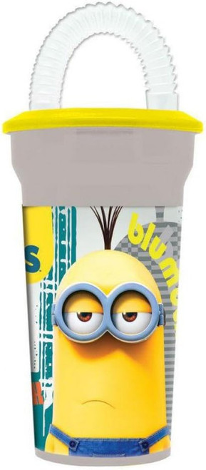 Minions Tumbler with Permanent Straw and Lid 450ml