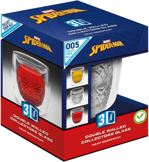 Spiderman Inverted Head Shape Drinking Glass 150ml