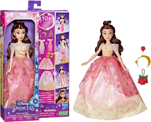 Disney Princess 'Belle' Life Doll Mannequin with 10 Outfit Combinations