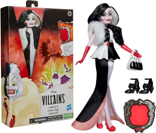 Disney Villains 'Cruella De Vil' Fashion Doll, Accessories and Removable Clothes