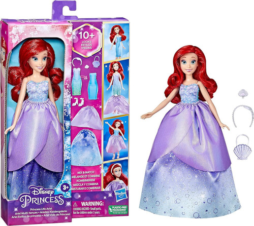 Disney Princess 'Ariel' Life Doll Model with 10 Combinations of Outfits