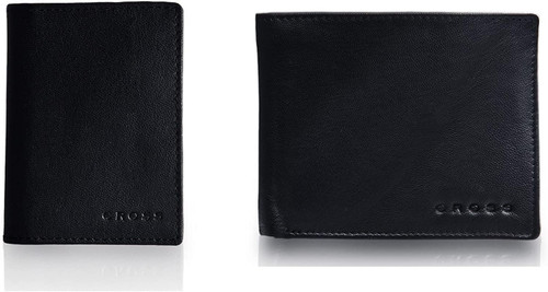 Cross Insignia Black Genuine Leather Bifold Wallet and Credit Card Holder