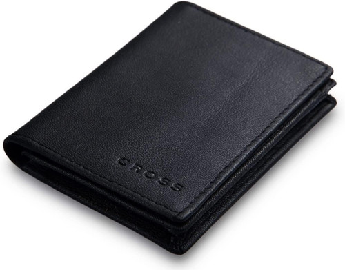 Cross Insignia Black Genuine Leather Bifold Wallet and Credit Card Holder