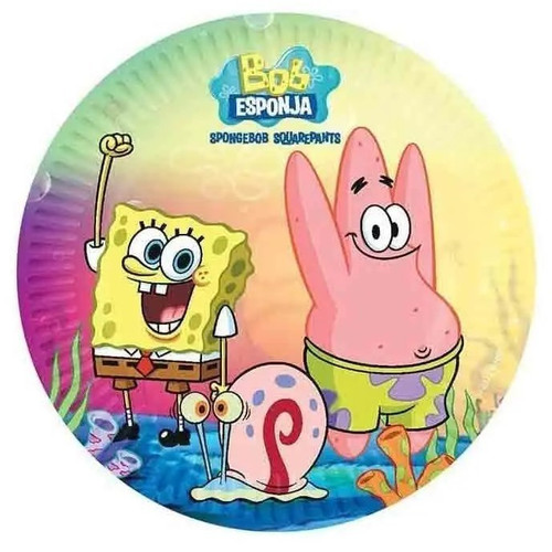 'Bob Esponja' Spongebob Squarepants Paper Plates 8pk 18cm