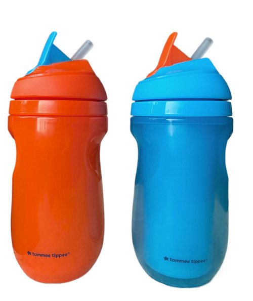 Tommee Tippee Insulated Straw Cup with Soft Pop Up Straw 12m+ Twin Pack