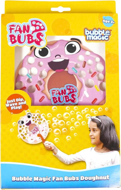 10 Packs of Bubble Magic Fan Bubs Doughnut, Bubble Solution with Hand Fan