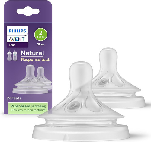 Philips Avent Natural Response Bottle Teat Twin Pack Newborn 0 Months +