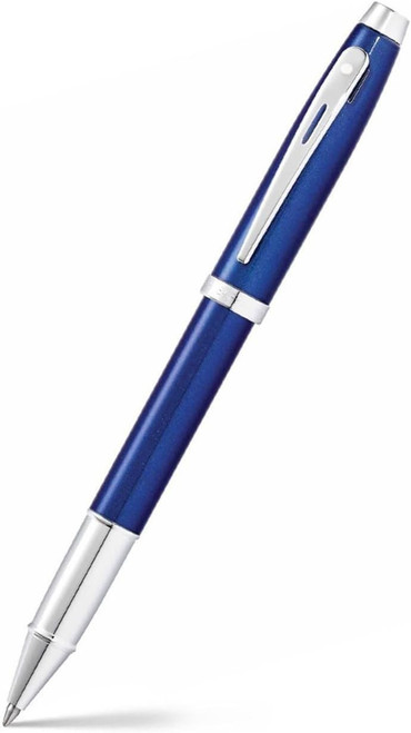 Sheaffer 100 Glossy Blue  Lacquer Rollerball Pen with Chrome Trim