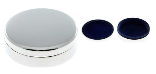 Silver Plated Round Trinket Box with Velvet Lining