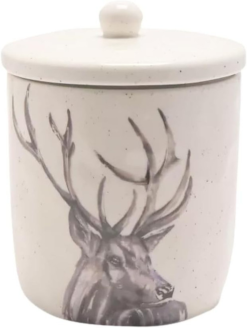 Meg Hawkins Country Stag Ceramic Kitchen Canister For Tea/Coffee/Sugar Etc.