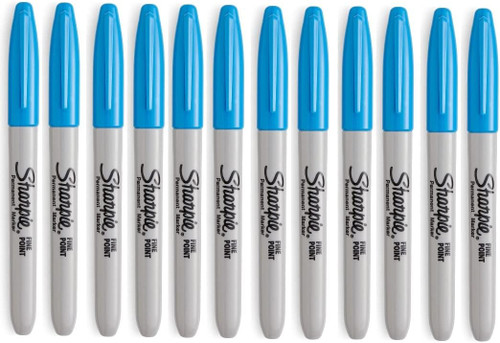 Sharpie Fine Point Permanent Marker Brilliant Blue 12 Pack